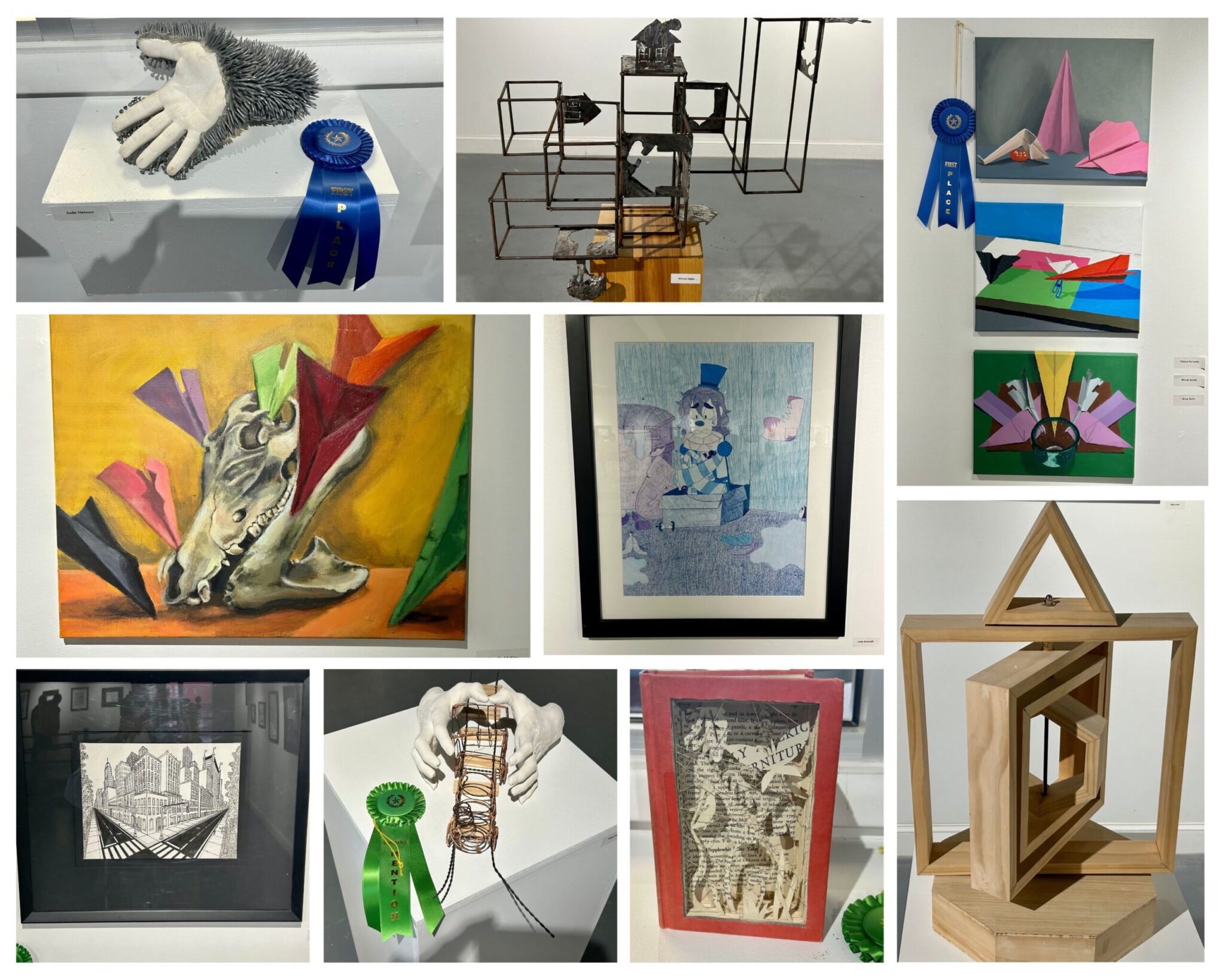 collage image of student art