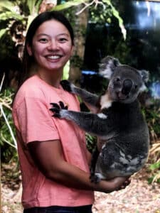 Helen Chinn-Koala in Australia travel abroad 2022
