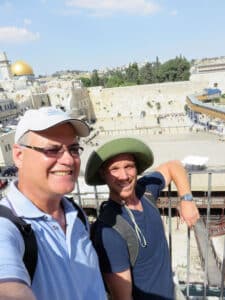 James Fleming and Russell Bellamy at the Western Wall