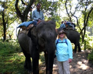 Michelle Szydlowski with elephant
