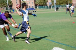 Navigator Readies Pass Swamp Bowl flag football tournament