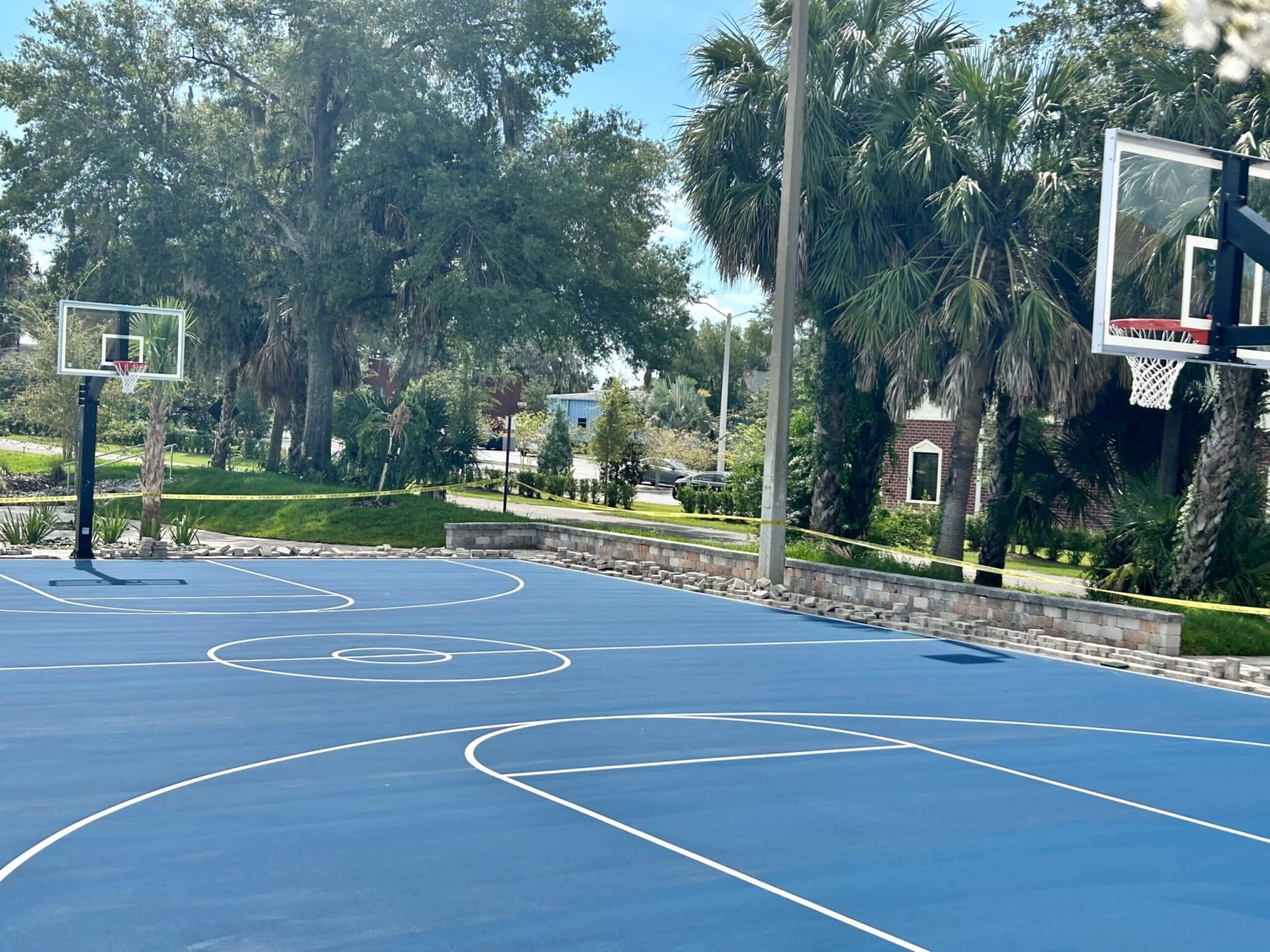 New basketball court at The Jack Jones '22 Oasis is one of newest built spaces.
