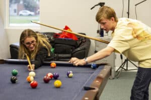 Summer Students Playing Pool