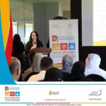 Brittany Strozzo teaching in the UAE as part of Project Discovery